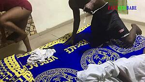 Threesome on family bed with husband and brother 😏