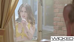 Wicked threesome with busty brunette and juicy blonde getting fucked.