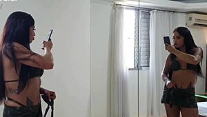 Wife Left Alone Gets Fucked Hard By Big Cock While Husband Watches Game