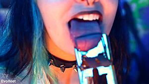 bratty footjob training & foot worship