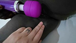 my black wife tried her new toy and got fucked in doggy!