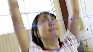 Japanese huge breasted volleyball girl practices secretly with monster tits 😍