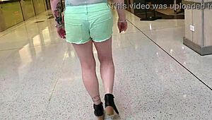 Trashy Kiwi Slut Shows Off At Mall And Street