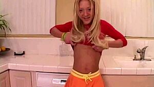 Lil Lexy Explores Solo Pussy Fingering In Kitchen