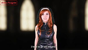 Sinful nun seeks expiation but gets blessed in parody.