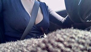 italian big tits milf artemisia love driving around with her juicy boobs