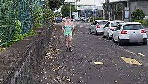 Trashy Kiwi Slut Shows Off At Mall And Street