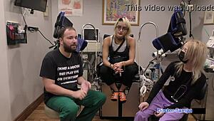 Asian nurse Channy Crossfire spreads shaved pussy for Dr. Tampa's yearly physical 😏