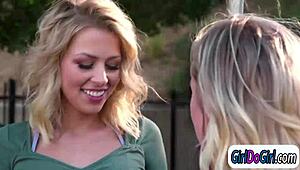 Blonde Wife Cheats With The Hot Poolgirl And Facesitting Her