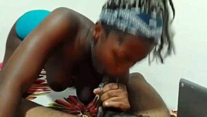 Is this the sloppiest deepthroat blowjob your ebony goddess ever gave?