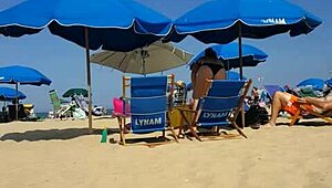 Little slut at the beach