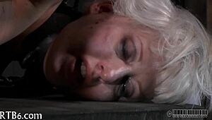 stormy caning session for the lusty babe in bondage