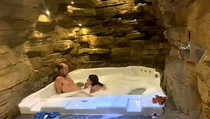 old guy fucks the young chick hard and slaps her face in this couple scene.