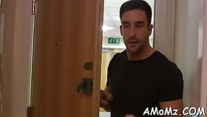 Guy Stuffs Cock In Older Neighbor's Hole