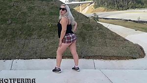 i had wild street sex with a sexy latina milf in a miniskirt, bending her over for doggystyle