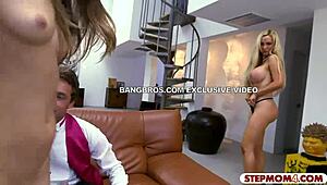 Remy LaCroix And Nikki Benz Engage In A Threesome With An Older Man