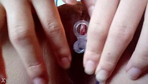 opening my pussy with toys and masturbation