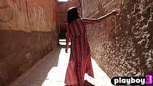 Natural milf angel constance strips and poses naked outdoors