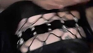 sexy latina smokes cigarette in lingerie.