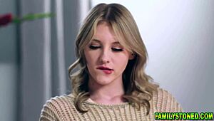 Stepmom Jenna Starr and Melody Marks Having a Threesome with Lucky Stepson Joshua Lewis