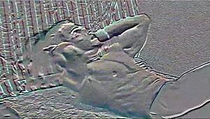 18 yr old reese rideout works out at gym.