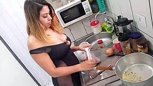 Sarah Rosa Cooks Sexy Young Seasoned Meat