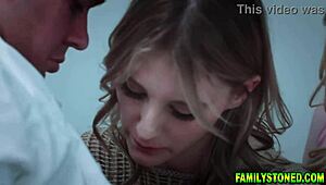 Stepmom Jenna Starr and Melody Marks Having a Threesome with Lucky Stepson Joshua Lewis