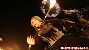 Intense Emotions In Outdoor Lesbian Pussy Licking With Madmaxxx Gear