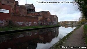Brummie Babe Urinates In Public Outdoors