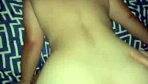 the prostitute with big ass moans loudly on all fours