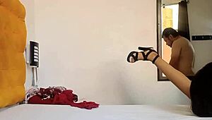 i grab my stepfather while he watches me try clothes and end with cock in pussy.