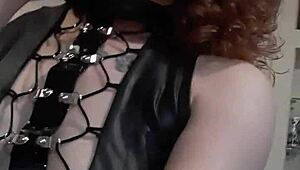 sexy latina smokes cigarette in lingerie.