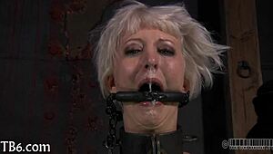 stormy caning session for the lusty babe in bondage