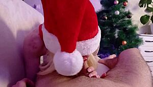 Miss Santa Sucks Cock Intensely