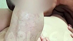 watch this husband devour his wife's tasty shaved pussy in bed 😘