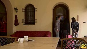 Daddy4k Old and Young FFM Trio Behind Big Mom's Back