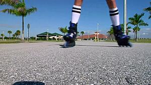 Eden Adams takes any cock in her gaping asshole.