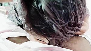 Desi Wife Blows With Dirty Talk!