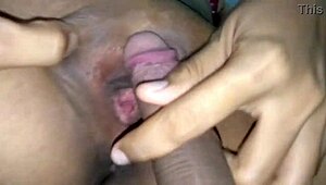 i teared her pussy and took the dick, rubbing clit, so horny for dick