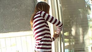 Redheaded coed gets plowed by her older neighbor