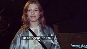 Ginger Babe Squirts Over Cock In Public Agent Scene