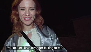 Ginger Babe Squirts Over Cock In Public Agent Scene