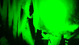 Night Vision Deepthroat with Ebony BBW in Wet Costume