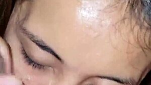 I cum in her mouth after she sucks my cock hard