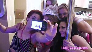 Fucky Sucky Fun At Bachelorette Party With Clothes Ripping