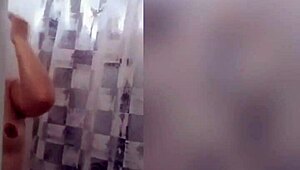 Cute Latina Showering!