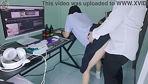hey, watch this thai student girl get grabbed and fucked in front of the computer, her loud moans echoing clearly in 4k
