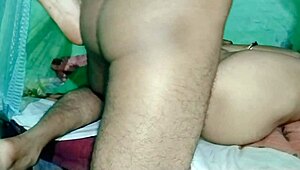 indian hot girlfriend gets fucked by big cock in various positions, moaning loudly