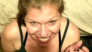 Divinity gives deepthroat cum covered facial 😍