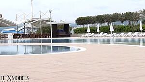 Latex Flexible Doll in Outdoor Fetish